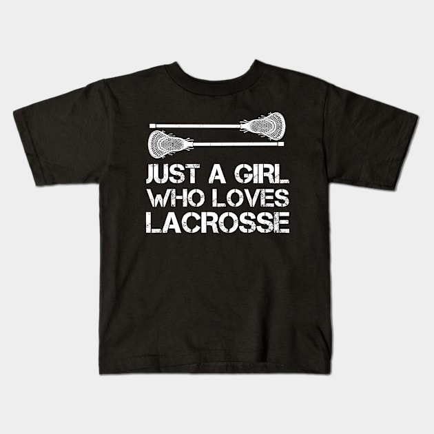 Just A Girl Who Loves Lacrosse Kids T-Shirt by Hensen V parkes